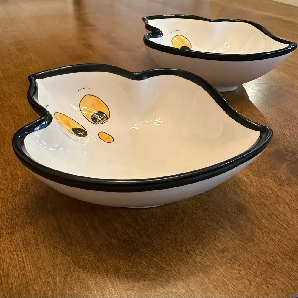 Vintage Target Halloween Ghost Ceramic Dishes – Set of 2